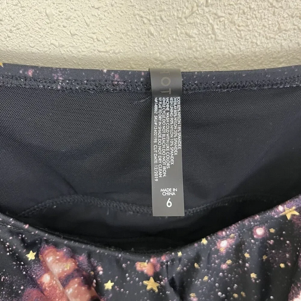 Torrid Star Celestial Wireless V Flounce Bikini Top Plus Size 6 6X